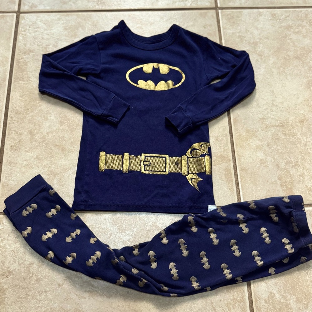Gap and DC Batman Kids Pajamas - Navy and Gold